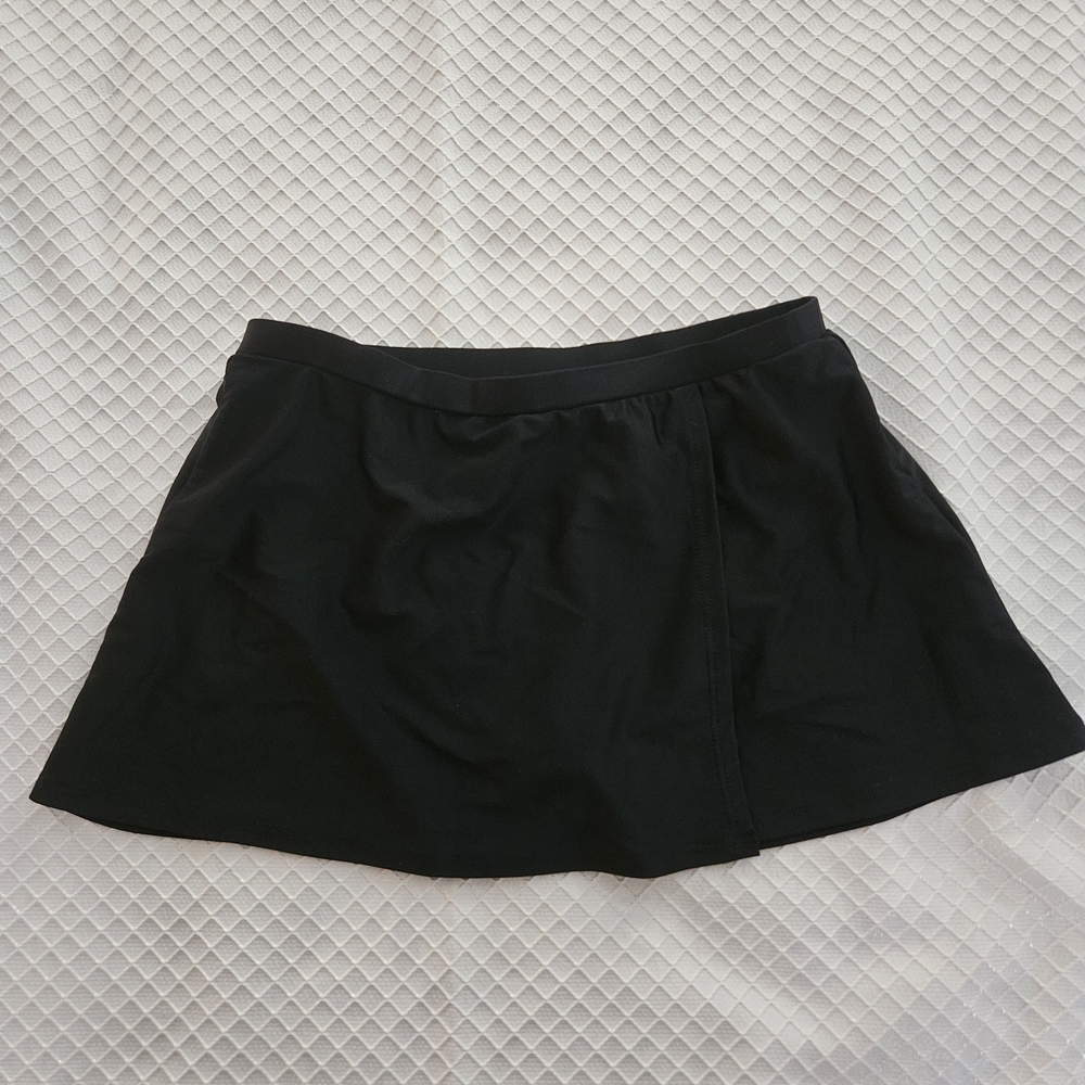 Croft & Barrow Black Bathing Skirt Swim Bottoms